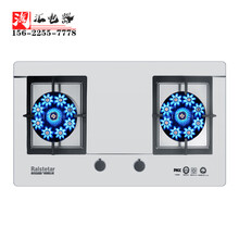 新款大面板燃气灶双灶开孔700酒店商用煤气灶大尺寸天然气灶 猛火双灶(开孔700X400) 自己安装 天然气