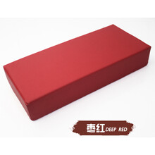 PU皮革枕头海绵枕芯护颈枕凉枕午睡头枕医院美容院防水枕头 枣红