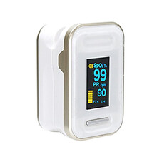 仪家用血氧仪指夹式脉搏指脉氧血氧饱和度检 金色