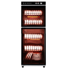 康之友消毒柜家用立式大容量商用酒店食堂饭店双开门保洁柜厨房碗筷餐具杯子红外线中温臭氧消毒碗柜触摸款 368升五层不锈钢双门中温