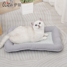 伊丽狗狗凉感垫子大中小型犬用方形垫春夏季薄款睡垫灰