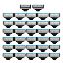 Apache/阿帕齐5层剃须刀片 美国进口刀头 星海蓝手动剃须刀阿帕奇男士刮胡刀备用刀头 无刀柄 星海蓝32刀头+30g剃须膏