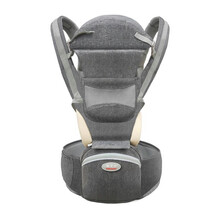 婴儿背带前抱式 宝宝腰凳 四季多功能婴儿背带腰凳宝宝背带可收纳大凳面新生儿抱凳神器夏季 816双色阳离子高雅灰