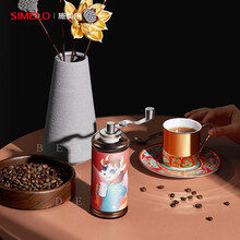 SIMELO（施美乐）新国潮磨豆机咖啡豆研磨机手摇磨粉机迷你便携家用手动粉碎咖啡机（牛转乾坤/时髦）