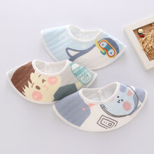 婴儿口水垫花瓣围嘴口水巾可爱韩版新生儿宝宝公主防水冬季垫防吐奶神器围巾 3条未来之星-防水0-3岁 均码
