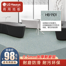 LG Hausys地板革 PVC复合地板卷材工程商用软地板办公室医院学校商场餐厅酒店走廊地面防滑耐磨 9101 商用地胶