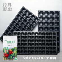 寿禾 菜种子育苗穴盘种植箱育苗盒育苗盆三件套发芽助手阳台种菜蔬菜盆栽工具花卉菜园室内户外楼顶大号盆 穴盘土套餐（21孔穴盘5张+2.5kg土）