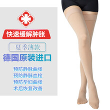 ofa德国进口弹力袜医用静脉曲张高筒袜二级压力血栓袜长筒袜抗水肿治疗型中老年压力袜 男女护腿袜 肤色包趾 二级压力 III（M）