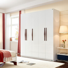 全友家居  现代简约北欧平开门衣柜121807  五门衣柜