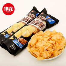 伟龙 休闲零食儿童网红小吃 送女友 【山药片】碳烤牛排味90g*3袋