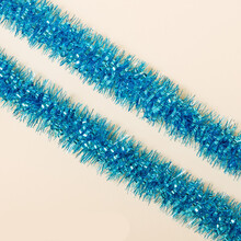 母节装饰彩带毛条拉花彩条幼儿园商场店铺生日结婚婚庆布置挂饰 2米卷边浅蓝