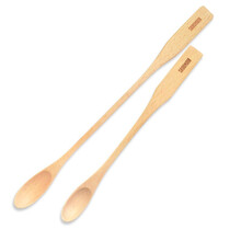 仙德曼SADOMAIN 咖啡搅拌勺长柄搅拌棒日式 加长咖啡勺甜品勺子 山毛榉搅拌匙-大小组合WW757+WW758