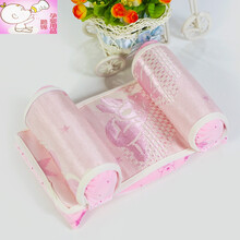 婴儿枕头防偏头新生儿宝宝四季透气吸汗夏天季可爱定型枕儿童 可调节定型枕(粉色)+冰丝席