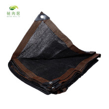 萌肉居 包边打孔遮阳网黑色加密遮阳网防晒网遮荫网遮光网车棚阳台屋顶隔热网园林工地防尘网盖土网8针6*6米