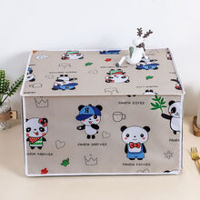 阁莎高端家纺轻奢通用微波炉罩防尘罩防晒防水防油用全包盖巾烤箱罩抖音网红SN3582 熊猫 大号掀开款52*40*30cm