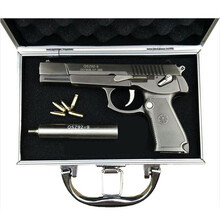 1:2.051中国式92模型全金属不可抛壳可拼装可卸军事玩具不可发射 92枪色消声器版（全金属不可发射）+合金箱