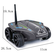 云伴手机超远程视频遥控车Wifi摄像头智能看家机器人充电坦克玩具 深灰色 直连遥控 官方标配