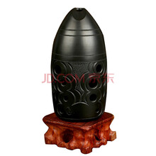 永田七星埙 10孔珍珠地演奏埙 专业笔筒埙 成人学生初学自学入门十孔埙 珍珠地陶埙 埙十孔 乐器 G调