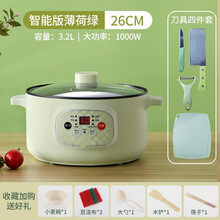 FEDAIR全自动电炖锅家用多功能煮粥神器2人3人快速熬煮粥煲粥稀饭锅 薄荷绿【智能款】26cm麦饭石 +刀具4件套