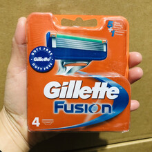 吉列锋速5原装锋速5层刀片手动剃须刀 锋隐fusion男士刮胡刀架刀头 替换装【4个刀头】 无刀架