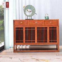 比艺 红木家具缅甸花梨（学名：大果紫檀）实木餐边柜 新中式多功能橱碗备餐柜酒柜客厅储物柜置物收纳柜