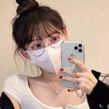 弗恩与加缪 jennie同款眼镜女可配近视网红潮流学生韩版防蓝光防辐射平光镜男 jennie同款--时尚银 0度#防蓝光镜片