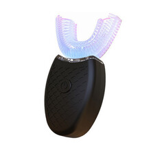 口含u型牙刷 便携式超声波洁牙器懒人冲牙器洗牙器 美牙仪套装黑色