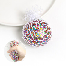 压力减压球学生恶心玩具儿童捏捏球神器葡萄发泄球解压捏捏乐拉拉哈皮后粉红猪 白珠彩色