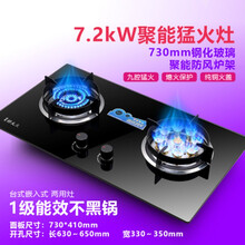 【旗舰款】好太太家用燃气灶双灶液化气灶天然气嵌入式台式猛火灶定时煤气灶 7.2KW鸳鸯灶+熄保+防爆面板 天然气