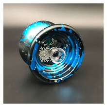 奥迪双钻 比赛专用KK金10珠轴悠悠球火力少年王5yoyo球金银冰魄 寒冰光子精灵S 泼墨紫 蓝冰魄 溅墨冰魄+10绳+手套【收藏送润滑油】