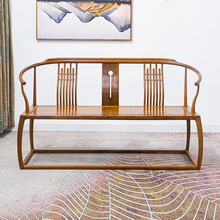 寻古红木家具非洲鸡翅木（学名：非洲崖豆木）双人沙发椅实木新中式客厅两人沙发茶椅长沙发双人座 双人沙发：长140*宽53*高42(总高83)cm