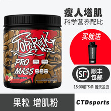 CTD增肌粉瘦人增重增肥长胖果粒乳清蛋白粉男女TOPOROCK冲击波健身高碳水便携试用装 2罐*1磅 草莓果粒增肌粉