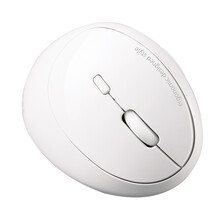 SANWA 人体工学有线/无线/蓝牙鼠标 垂直竖握 游戏办公 蓝光5键 3档DPI 16/17/18 白色 无线 ERGW17W