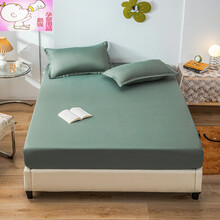 床笠单件防滑固定床罩床垫保护防尘套席梦思全包床套床单1.5米1.8 军绿 180x220cm【单件床笠】