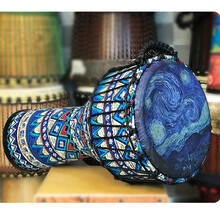 蔺泰杭  非洲鼓 儿童手鼓成人初学者幼儿园丽江手拍鼓大师鼓 超轻碳纤维10寸蓝格+赠品