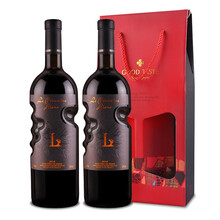 15度 法国进口红酒 葡萄酒整箱尼姆产区 上帝之手 天使之手慕狮王子勒撒网红750ML 可选礼盒 2支礼盒装