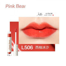 PINKBEARPINKBEAR皮可熊琉光镜面水唇釉小布丁口红女学生唇彩唇蜜持久 L506 西柚冰沙