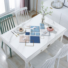 桌布防水防油免洗pvc现代简约茶几餐桌垫子防烫北欧轻奢家用 温馨小鹿 60*120cm