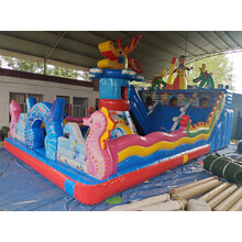 充气城堡室外大型蹦蹦床儿童乐园淘气堡卧龙设备户外攀岩滑梯跳床 6*12米72平方小大圣归来