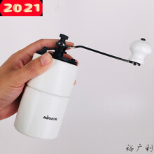 手摇磨豆机咖啡豆研磨机家用手动磨粉手冲器具复古12 2020A19乳白烤漆 送毛刷+量勺