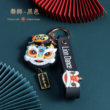 万浮生 airpodspro保护壳airpods套可爱风潮牌3代2硅胶苹果无线蓝牙耳机二小众三1软壳 中国风配饰【不含耳机套】国潮原配-尊享款-舞狮-黑