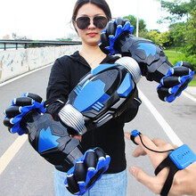 手势感应遥控汽车四驱越野车大号特技扭变电动攀爬车儿童男孩玩具生日礼物 超大特技扭变车【双遥控/一键变形/双面行驶】蓝色