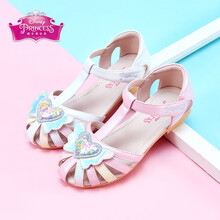 迪士尼 DISNEY 童鞋 儿童凉鞋2021夏季女童凉鞋软底包头女童公主鞋单鞋 DP21202 粉色 31码