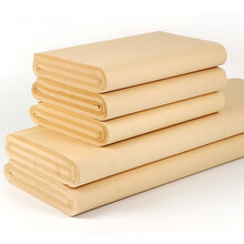 一海堂 宣纸 文房四宝 书画练习纸初学者书法国画练习半生熟宣纸仿古毛边纸 四尺对开 生宣100张/刀