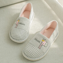 夏天夏季六月份月子鞋567月五包跟春夏七八薄款产妇 MOM小鹿灰色月子鞋 38