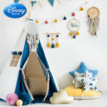 迪士尼（Disney） 儿童小帐篷游戏屋北欧室内男孩宝宝玩具屋印第安女孩家用公主房子六一生日礼物 加大款夜梦+1.4m垫子 送星灯+云朵+抱枕