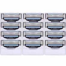 适用于吉列风速3层刀片通用吉列锋速3剃须刀手动刮胡刀头男胡子刮 12刀片【无刀架】