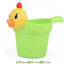 婴儿启蒙洗澡浇花小洒水壶勺子儿童沙滩宝宝戏水玩沙玩水玩具 大号软胶鸭头杯