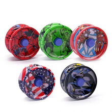 稚气熊 蜘蛛侠钢铁侠少年儿童花式合金悠悠球可睡眠回旋玩具 钢铁侠 1个合金溜溜球