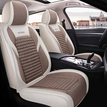 别克2015款新凯越2013/11老款四季专用汽车坐垫通用亚麻全包座套 标准版卡其色